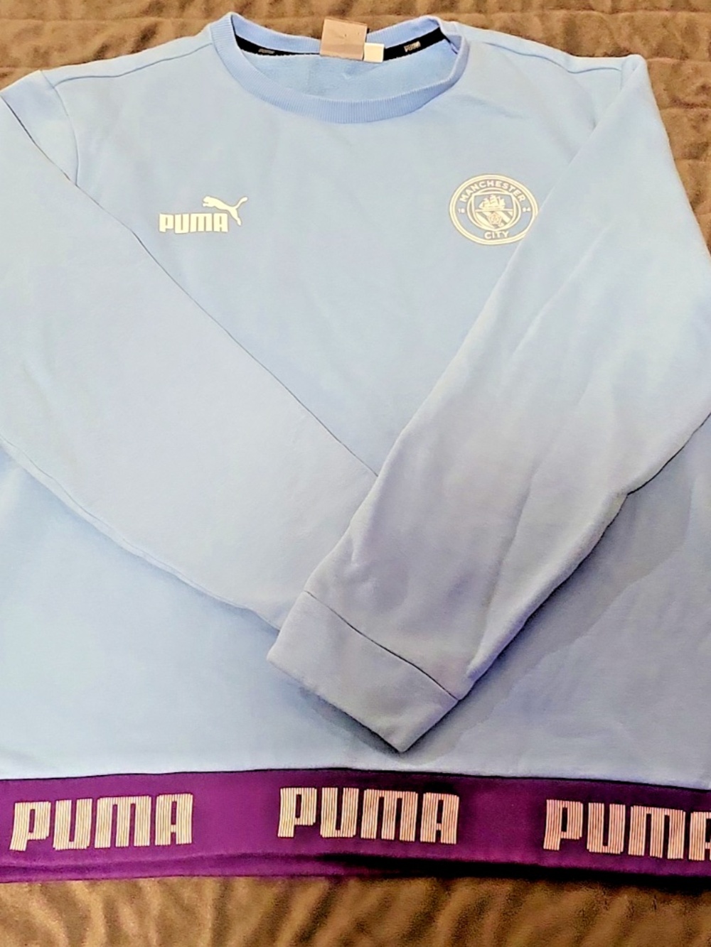 Puma Manchester City Men’s Crewneck Sweater Large Blue 2019/20